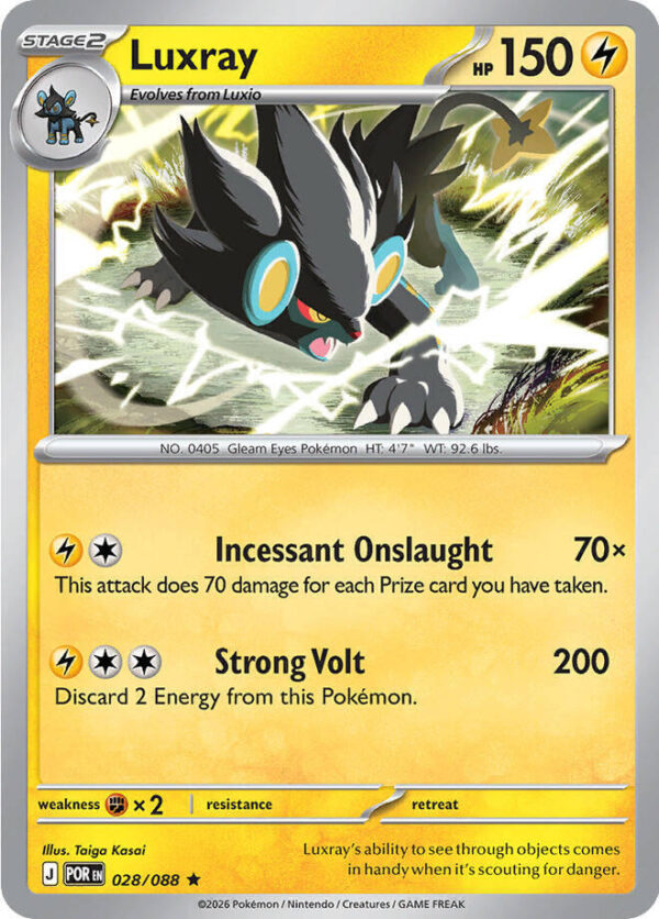 Luxray 028/088 Reverse Holofoil ME03: Perfect Order Luxray 028/088 Reverse Holofoil ME03: Perfect Order