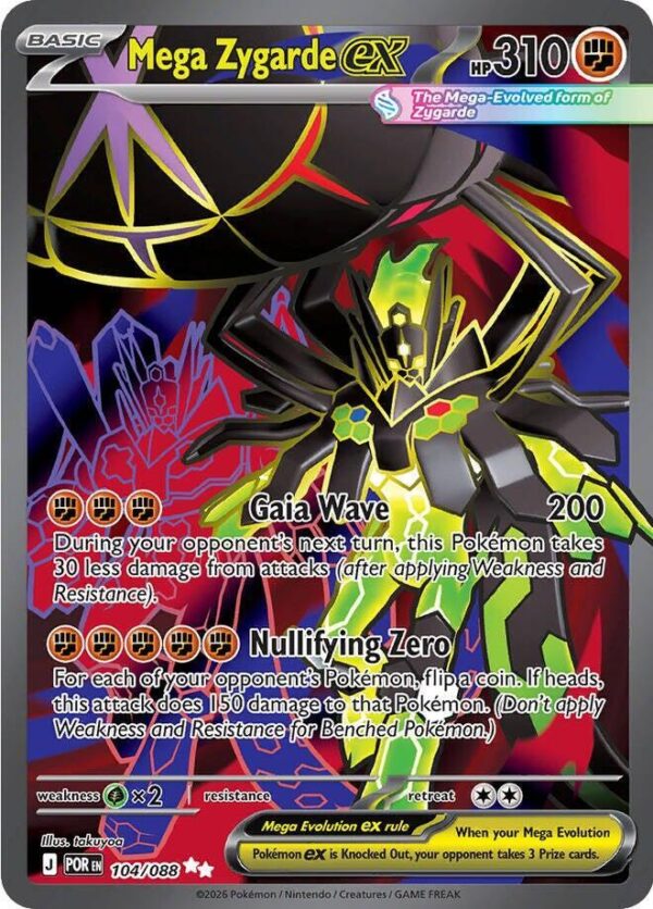 Mega Zygarde ex 104/088 Holofoil ME03: Perfect Order Mega Zygarde ex 104/088 Holofoil ME03: Perfect Order