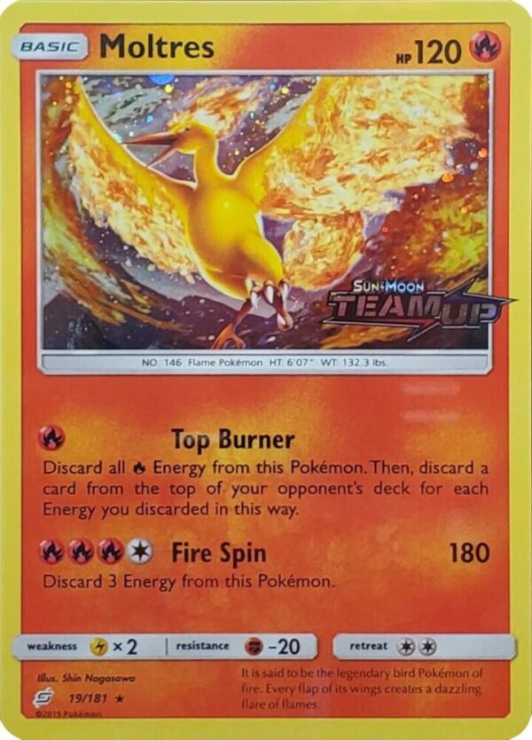 Moltres 19/181 (Team Up Stamped) 019/181 Holofoil Miscellaneous Cards & Products