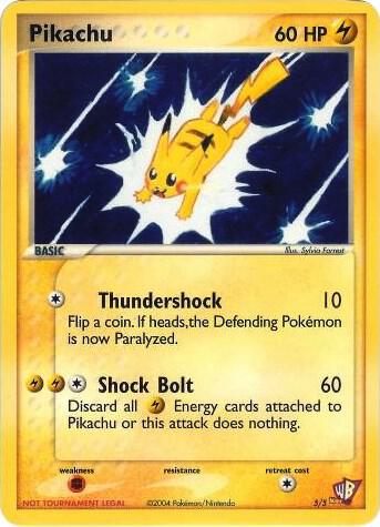 Pikachu 5/5 005/005 Normal Kids WB Promos Pikachu 5/5 005/005 Normal Kids WB Promos