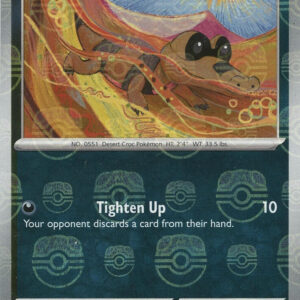 Sandile (Master Ball Pattern) 057/086 Holofoil SV: Black Bolt