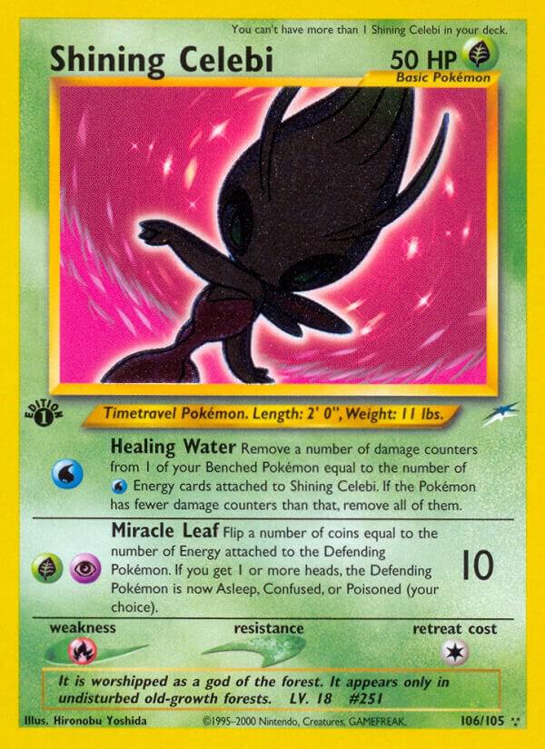 Shining Celebi 106/105 1st Edition Holofoil Neo Destiny Shining Celebi 106/105 1st Edition Holofoil Neo Destiny
