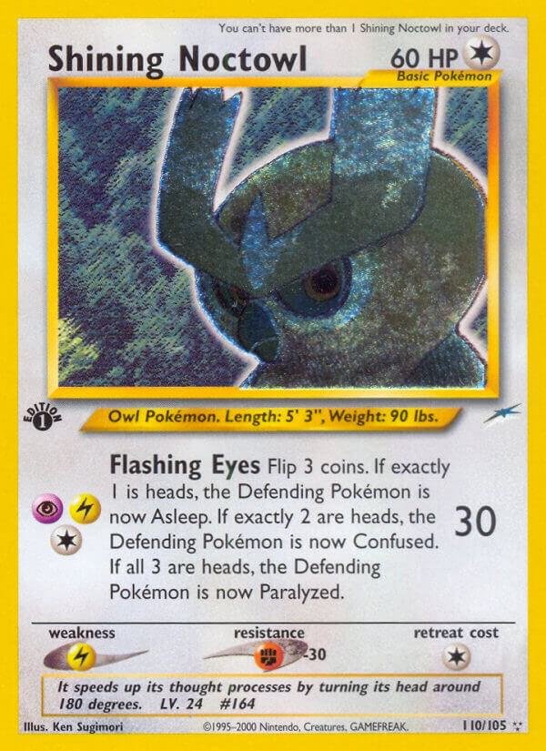 Shining Noctowl 110/105 1st Edition Holofoil Neo Destiny Shining Noctowl 110/105 1st Edition Holofoil Neo Destiny