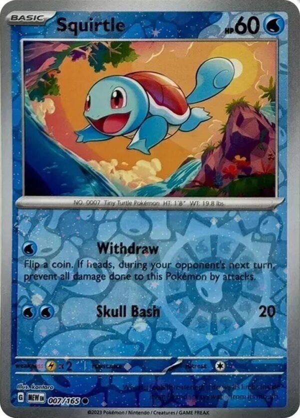 Squirtle 007/165 (Reverse Cosmos Holo) (Costco Exclusive) Holofoil Miscellaneous Cards & Products