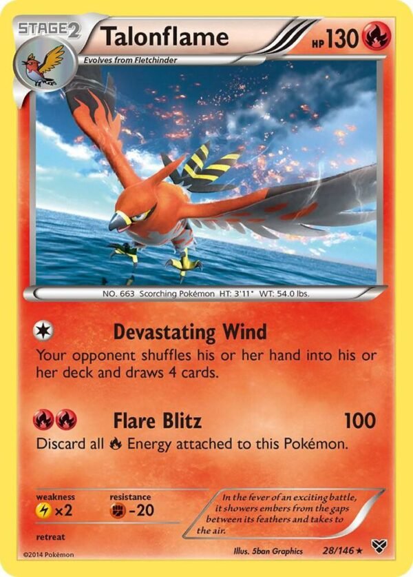 Talonflame 28/146 Holofoil XY Base Set