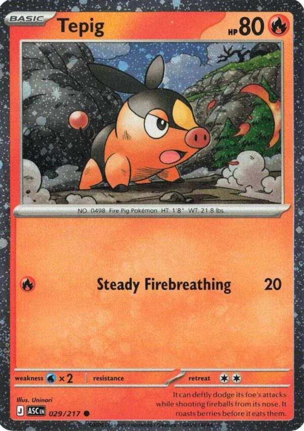 Tepig 029/217 (Cosmos Holo) Holofoil Miscellaneous Cards & Products Tepig 029/217 (Cosmos Holo) Holofoil Miscellaneous Cards & Products
