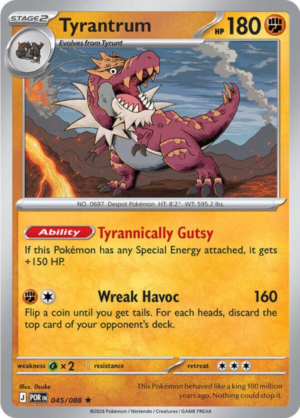 Tyrantrum 045/088 Holofoil ME03: Perfect Order Tyrantrum 045/088 Holofoil ME03: Perfect Order