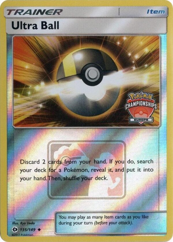 Ultra Ball 135/149 (Europe Championships) Reverse Holofoil League & Championship Cards