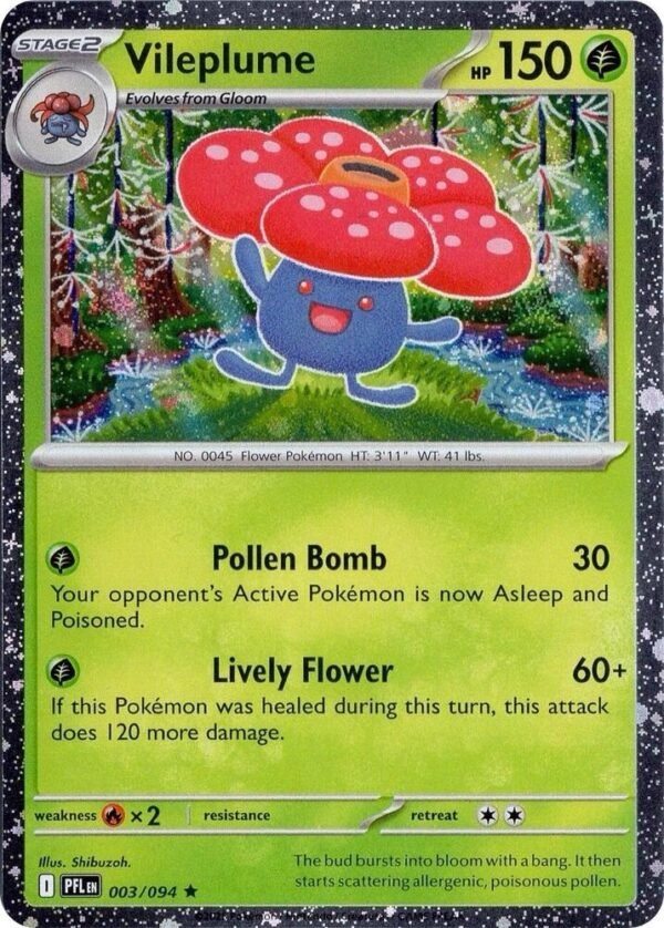Vileplume (Cosmos Holo) 003/094 Holofoil Miscellaneous Cards & Products Vileplume (Cosmos Holo) 003/094 Holofoil Miscellaneous Cards & Products