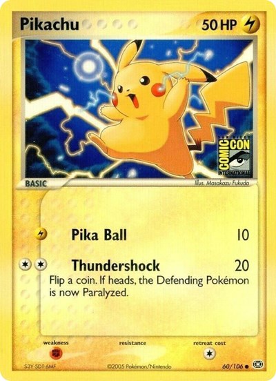Pikachu - 60/106 (SDCC 2005) | 060/106 | Normal | Miscellaneous Cards & Products