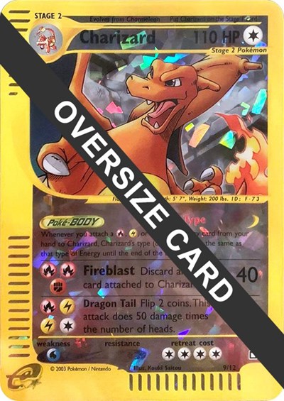 Charizard - 9/12 (Box Topper) | 009/012 | Reverse Holofoil | Jumbo Cards