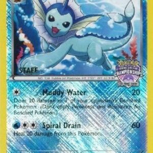 Vaporeon | 25/108 (State Championships) [Staff] | 025/108 | Reverse Holofoil | League & Championship Cards