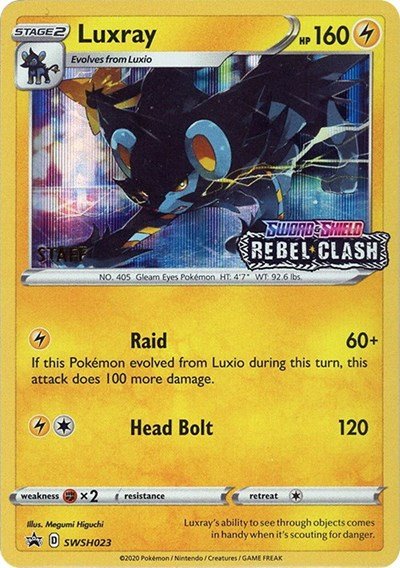 Luxray - SWSH023 (Prerelease) [Staff] | SWSH023 | Holofoil | SWSH: Sword & Shield Promo Cards
