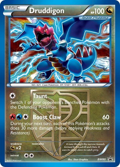 Druddigon (Team Plasma) - BW80 (Cosmos Holo) | BW80 | Holofoil | Black and White Promos