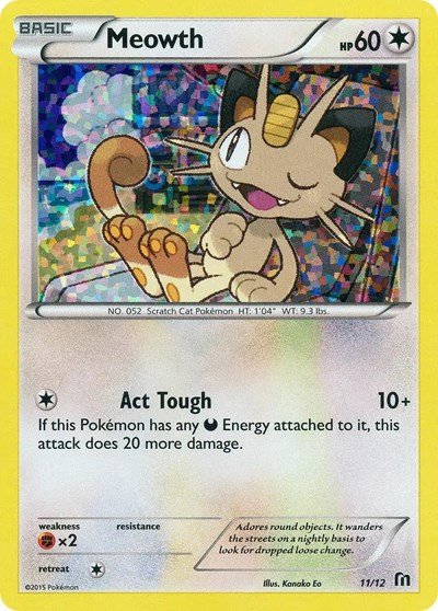275067_400w Meowth - 11/12 | 011/012 | Holofoil | McDonald's Promos 2016