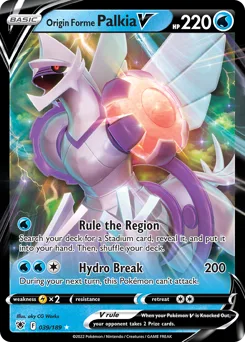 Origin Forme Palkia V | 2022 (Rikuto Ohashi) | 039/189 | Normal | World Championship Decks
