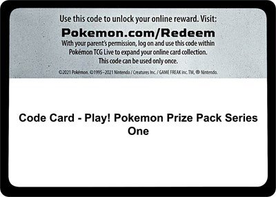 493105_400w Code Card - Play! Pokemon Prize Pack Series One | Normal | Prize Pack Series Cards