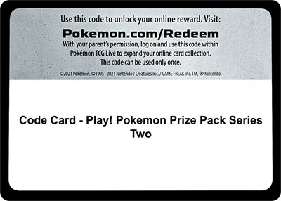 Code Card - Play! Pokemon Prize Pack Series Two | Normal | Prize Pack Series Cards