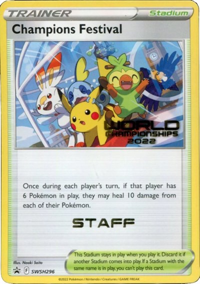Champions Festival - SWSH296 (World Championships 2022) [Staff] | SWSH296 | Normal | SWSH: Sword & Shield Promo Cards