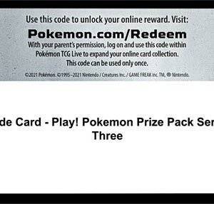 Code Card - Play! Pokemon Prize Pack Series Three | Normal | Prize Pack Series Cards