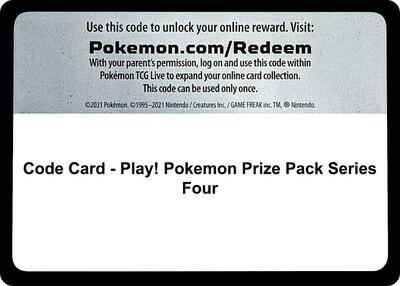 Code Card - Play! Pokemon Prize Pack Series Four | Normal | Prize Pack Series Cards