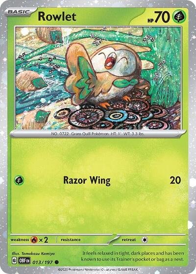 602839_400w Rowlet - 013/197 (Cosmos Holo) | 013/197 | Holofoil | Miscellaneous Cards & Products