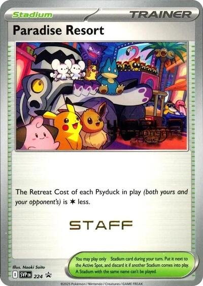Paradise Resort - 224 (World Championships 2025) [Staff] | 224 | Normal | SV: Scarlet & Violet Promo Cards
