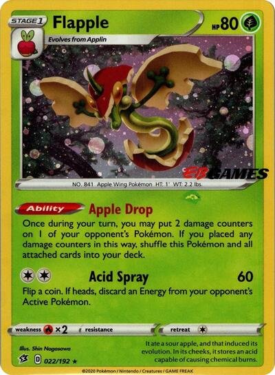 660334_400w Flapple - 022/192 (EB Games Exclusive APAC) | 022/192 | Holofoil | Miscellaneous Cards & Products