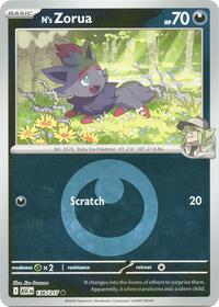 N's Zorua (Energy Symbol Pattern) | 136/217 | Reverse Holofoil | ME: Ascended Heroes