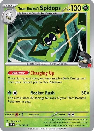 682473_400w Team Rocket's Spidops - 020/182 | 020/182 | Normal | Deck Exclusives