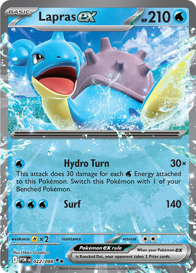 Lapras ex | 022/088 | Holofoil | ME03: Perfect Order