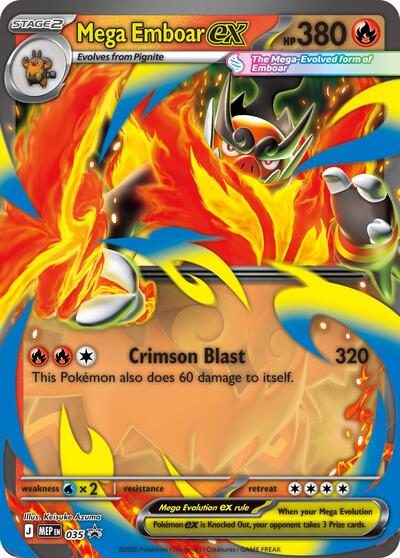 Mega Emboar ex - 035 | 035 | Holofoil | ME: Mega Evolution Promo