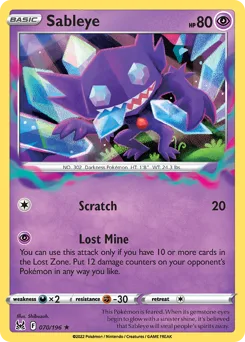 Sableye | 2023 (Shao Tong Yen) | 070/196 | Normal | World Championship Decks