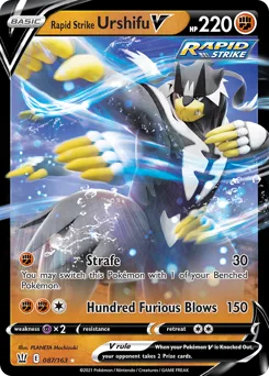 87.png Rapid Strike Urshifu V | 2022 (Sebastian Lashmet) | 087/163 | Normal | World Championship Decks