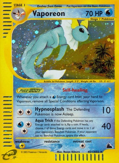 Vaporeon (H31) | H31/H32 | Holofoil | Skyridge