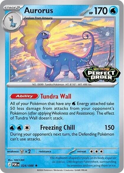 Aurorus (Perfect Order Stamped) 024/088 Holofoil Miscellaneous Cards & Products