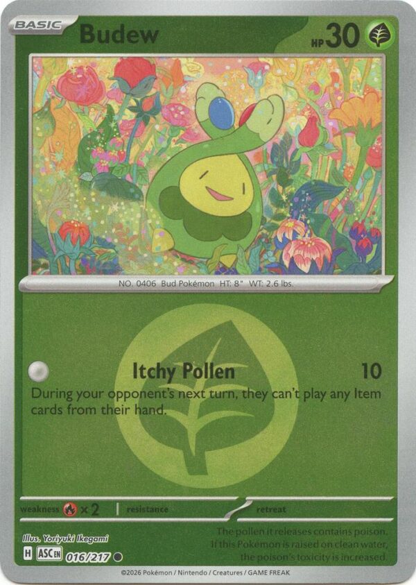 Budew 016/217 (Energy Symbol Pattern) Reverse Holofoil ME: Ascended Heroes