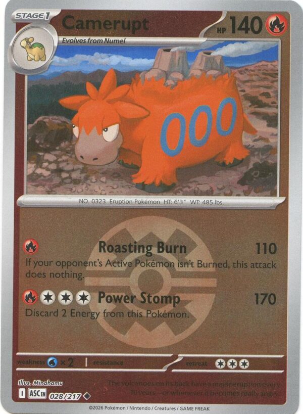 Camerupt (Quick Ball) 028/217 Reverse Holofoil ME: Ascended Heroes