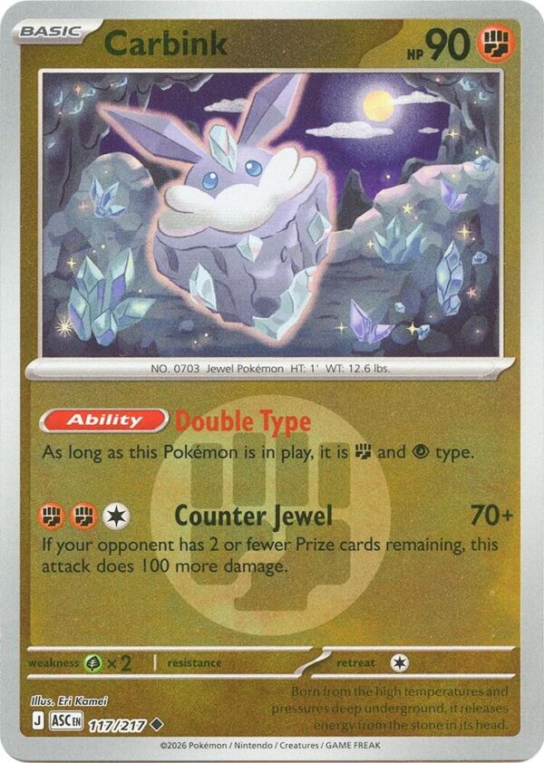 Carbink 117/217 (Energy Symbol Pattern) Reverse Holofoil ME: Ascended Heroes