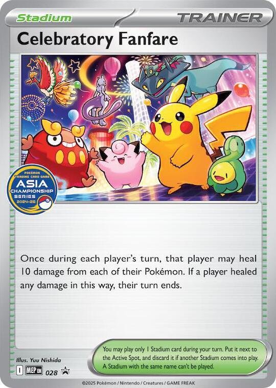 Celebratory Fanfare (Asia Championship Series 24-25) Normal ME: Mega Evolution Promo Celebratory Fanfare (Asia Championship Series 24-25) Normal ME: Mega Evolution Promo