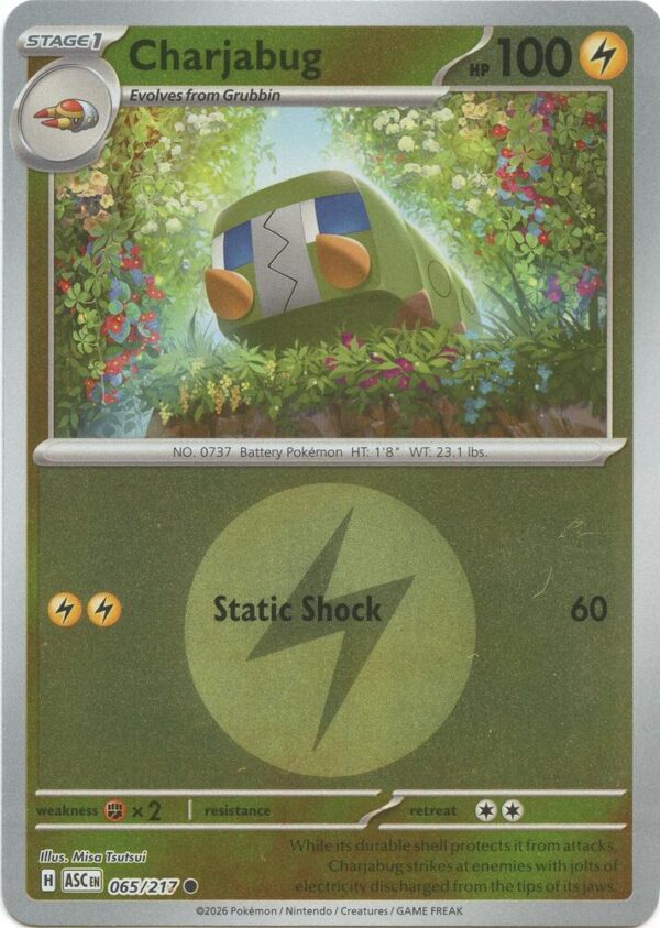 Charjabug (Energy Symbol Pattern) 065/217 Reverse Holofoil ME: Ascended Heroes