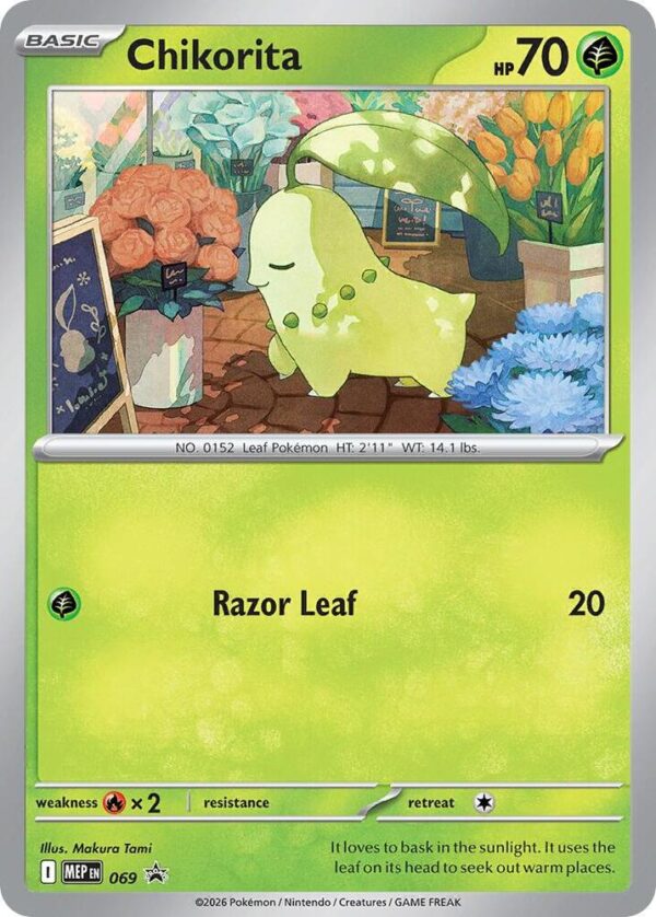 Chikorita (Cosmos Holo) Holofoil ME: Mega Evolution Promo