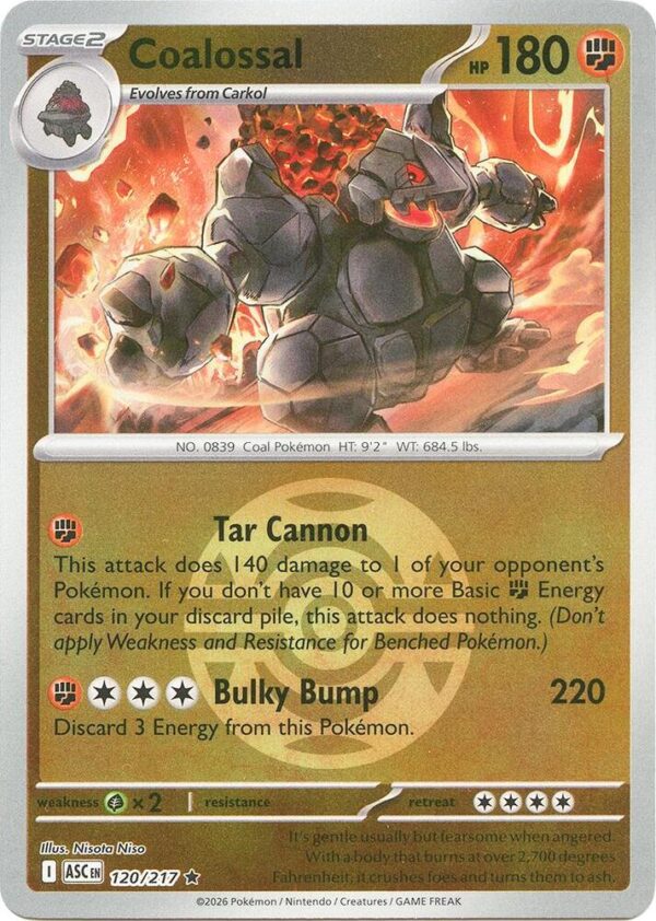 Coalossal (Dusk Ball) 120/217 Reverse Holofoil ME: Ascended Heroes