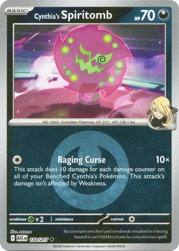 Cynthia’s Spiritomb 133/217 (Energy Symbol Pattern) Reverse Holofoil ME: Ascended Heroes