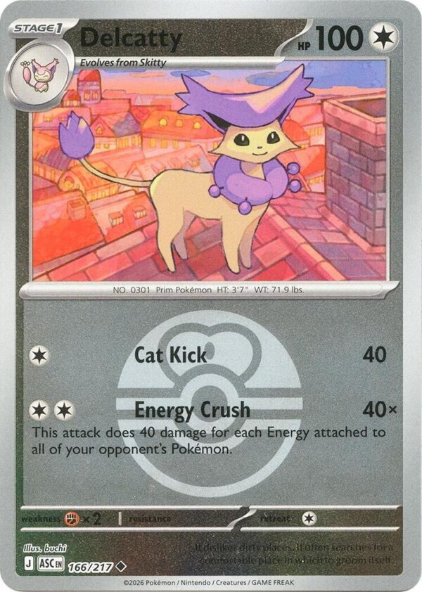 Delcatty (Love Ball) 166/217 Reverse Holofoil ME: Ascended Heroes