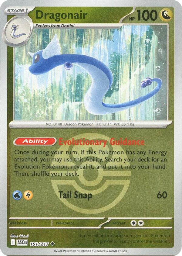 Dragonair (Love Ball) 151/217 Reverse Holofoil ME: Ascended Heroes