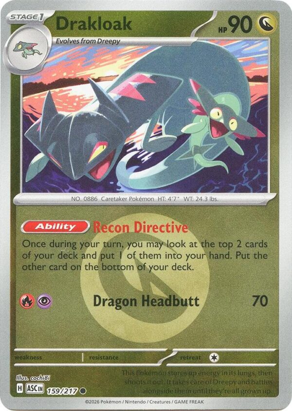 Drakloak 159/217 (Energy Symbol Pattern) Reverse Holofoil ME: Ascended Heroes
