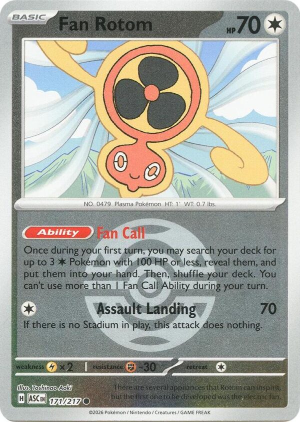 Fan Rotom 171/217 (Dusk Ball) Reverse Holofoil ME: Ascended Heroes