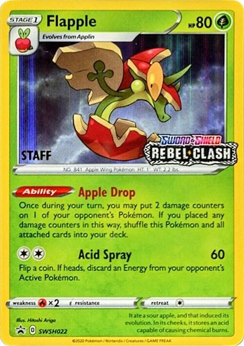 Flapple – SWSH022 (Prerelease) [Staff] SWSH022 Holofoil SWSH: Sword & Shield Promo Cards