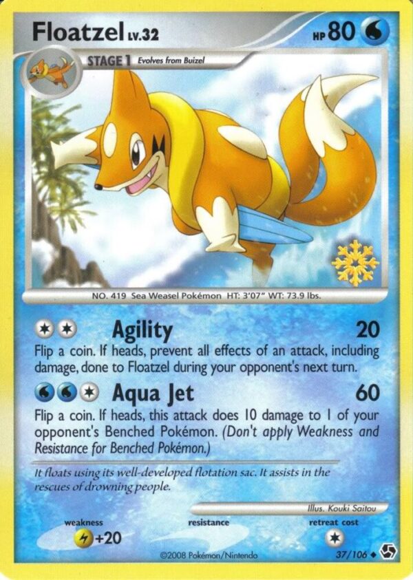 Floatzel 37/106 037/106 Normal Countdown Calendar Promos